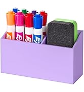BEYGORM Magnetic Dry Erase Marker Holder for Whiteboard,Non-slip Acrylic Magnet Pen Holder for Fr...