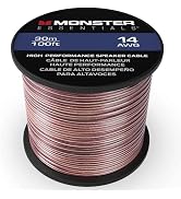 Monster XP 14 Gauge Speaker Wire 100ft, CCA Audio Cable for Home Theater, Car Audio, Subwoofers &amp;...