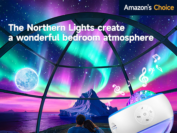 Galaxy light projector has 15 colors, 5brightness and 4 lighting rotation speed,180 amazing lighting