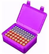 Battery Organizer Storage Box, Garage Case Holder for 24* AA, 30* AAA Batteries (Bag Not Include ...
