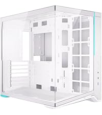 ESGAMING M-ATX Mini Tower PC Case 360MM RAD Support, 8° Slanted Base, 270° Full View Tempered Glass ...