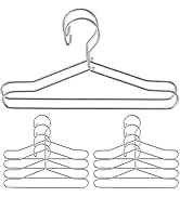 Toddmomy Garment Rack Black Felt Hangers Mini Clothes Hangers 10Pcs Metal Doll Clothes Hangers Mi...