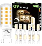 DAYBETTER 12 Pack Dimmable G9 LED Bulb 4W (40 Watt Equivalent), 3000K Soft Warm White, G9 Halogen...