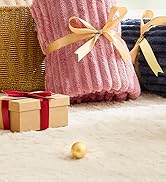 BEDELITE Fleece Throw Blanket for Couch – 3D Ribbed Jacquard Soft and Warm Decorative Fuzzy Blank...