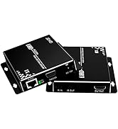 HDBasT HDMI Extender Over Cat5e/6 Ethernet up to 100m(328fts),JCHICI UHD 4K 60Hz (4:2:0 8-bit) wi...