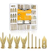 KURUI 180Pcs Self Drilling Drywall Anchors with Screws Kit, Metal &amp; Heavy Duty Grip Anchors for W...