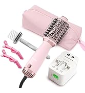 Winkos Travel Dual Voltage Hot Air Brush | 4 in 1 MIni Hair Dryer Brushes | 2 Inch Blow Dryer Bru...
