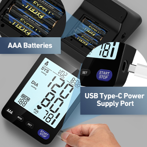 Accurate, Well-fitting &amp; Easy for Home Use, Vortisanery Blood Pressure Monitor with 2 Size Cuffs