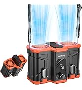 coldSky Portable Waist Fan, High Speed Dual-Motor Personal Rechargeable Fan, 1-150 Adjustable Win...