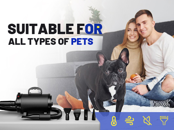 dog dryer hair blow pet grooming pet dryer high velocity deshedding Blanlody