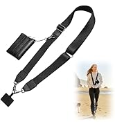 CUEDM Cell Phone Lanyard Crossbody,Adjustable Cell Phone Strap with Wristlet,Clip and Go Strap fo...