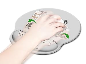 Comfortable Mousepad with Smooth Wrist Support Surface