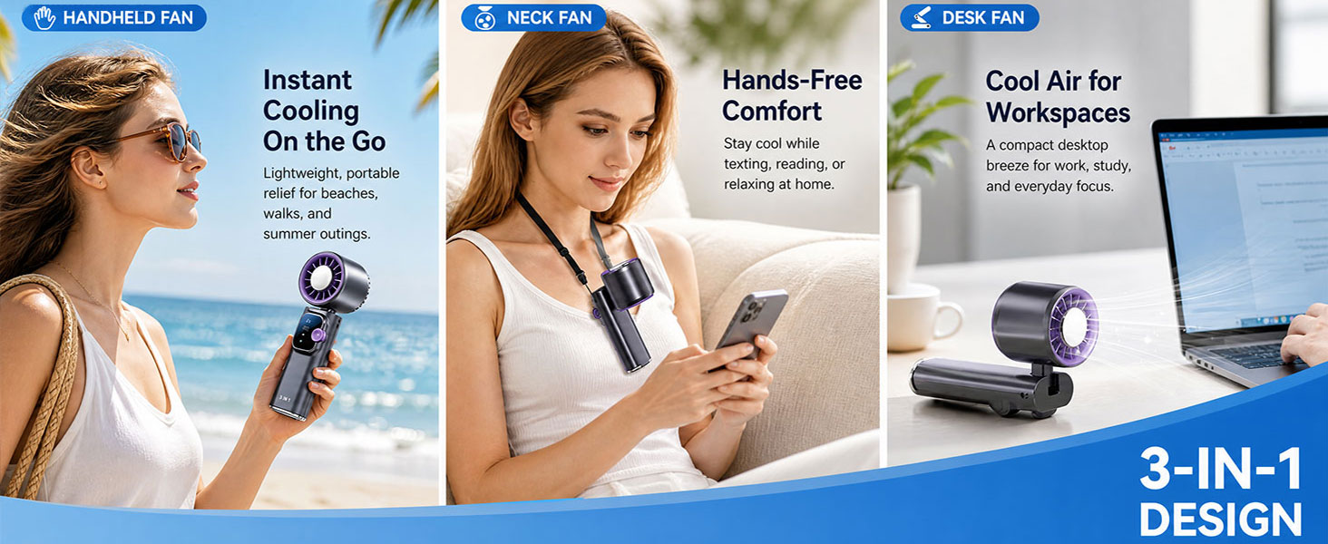 Portable Handheld Fan,portable fan,hand fan,foldable fan,handheld fan foldable,neck fan