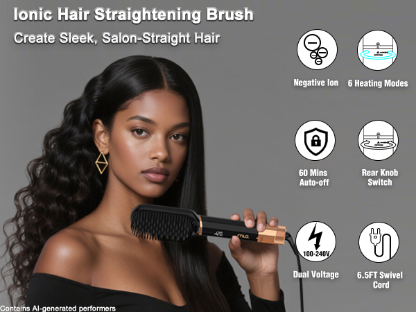 ionic hair straightening brush