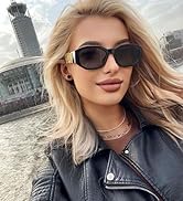 LASPOR Irregular Sunglasses for Women Men Trendy Retro Vintage Rectangle Glasses Hexagon Shades D...