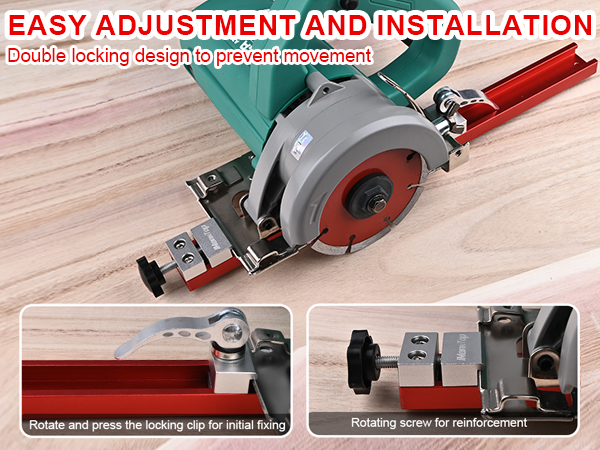 saw guide for circular saw double locking design