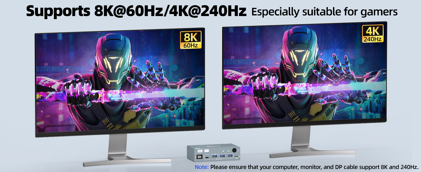 Dual Monitor KVM Switch for 2 Computer