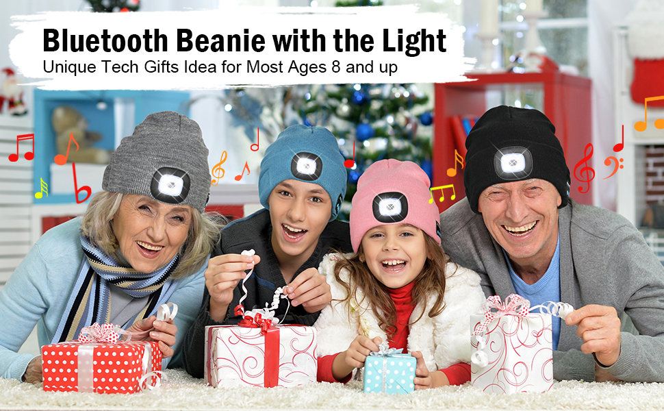 bluetooth beanie with a light