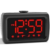 Peakeep 115dB Super Loud Alarm Clock for Heavy Sleepers Hearing Loss, 6 Wake-up Sounds Siren Jack...