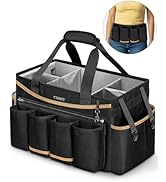 Ytonet Cleaning Caddy Bag with Detachable Apron, Extra Large Cleaning Supplies Organizer with Fol...