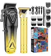 LQT Professional Hair Clippers for Men, Cordless Beard Trimmer Set, Barber-Grade Tool with USB Ch...