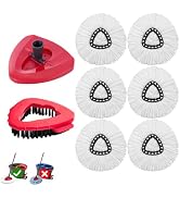 8-Pack Reusable Mop Head Replacement for O Cedar Easywring 1-Tank System, Microfiber Spin Mop Ref...