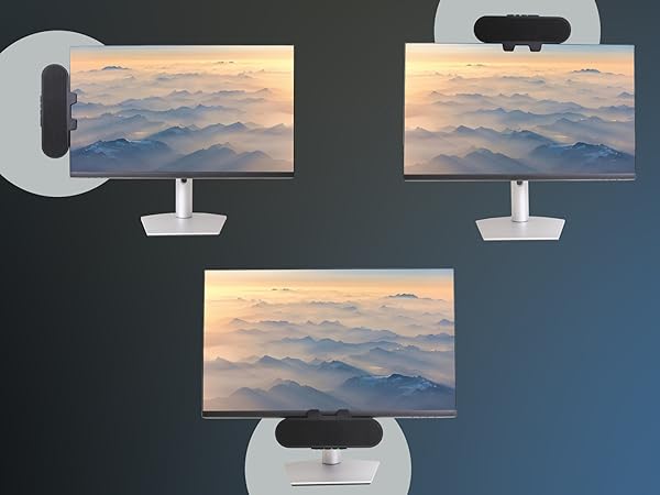 The CA-2890PRO mounted to different places on the monitor