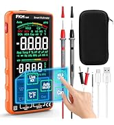 FKM Pro Digital Multimeter, Compact &amp; Rechargeable Voltmeter w/ 5? Touch Screen, Auto-Ranging,TRM...