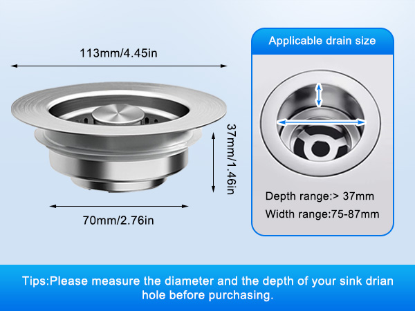 Kitchen Sink Drain Strainer