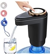 EasySpeed Water Dispenser for 5 Gallon Bottle, Portable USB Charging Electric Water Pump, Automat...