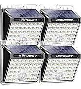 URPOWER SL-002 Solar Motion Sensor Lights Outdoor, Medium, Cool White, 4 Count