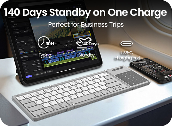 foldable keyboard with touchpad