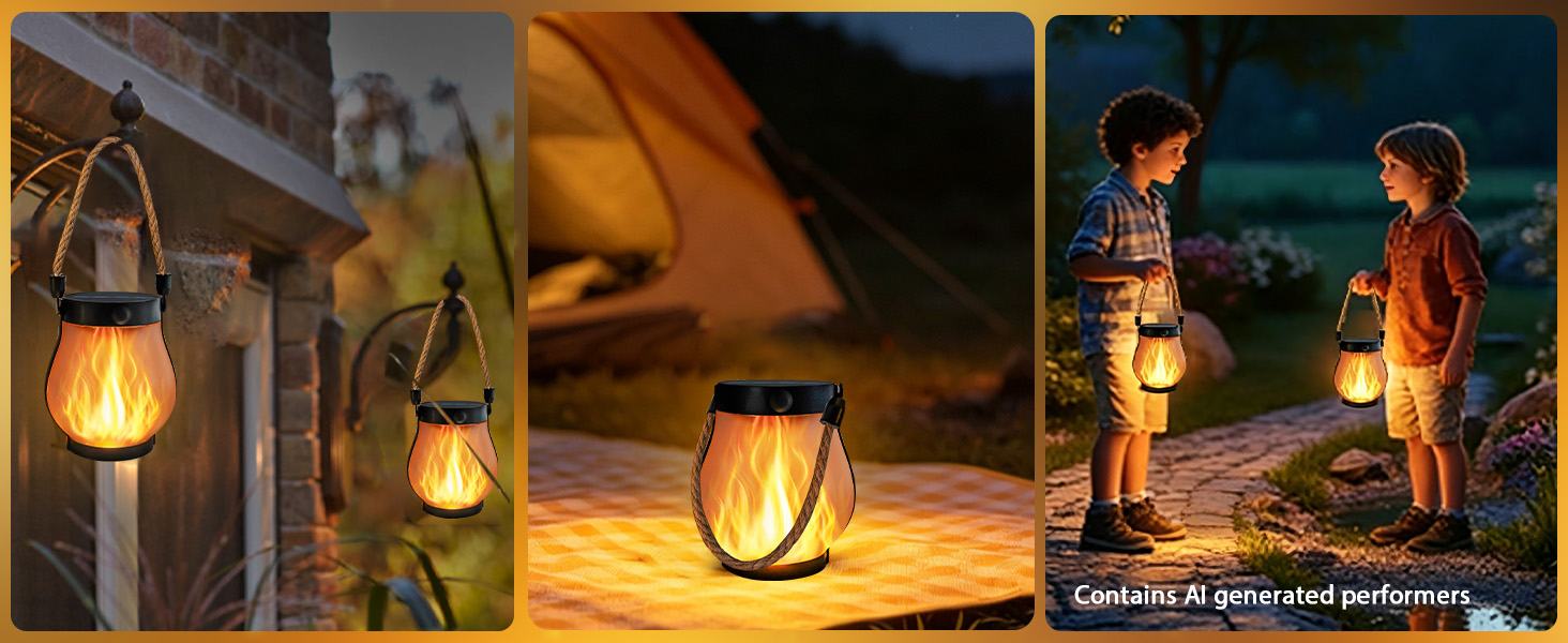 Solar Lantern Lights Outdoor Waterproof
