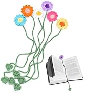 6 Pack Crochet Bookmarks for Women,Daisy Flower Handmade Personalized Cute Bookmarks,Gifts for Bo...
