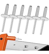 Sunxeke 90pcs Aluminum Large Flange Blind Rivets,3/16" x 3/4", Flange Diameter 5/8" (16 mm), Pop ...