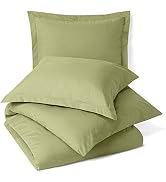 Clara Clark 3-Piece Premier 1800 Series Duvet Cover, Queen, Sage Green