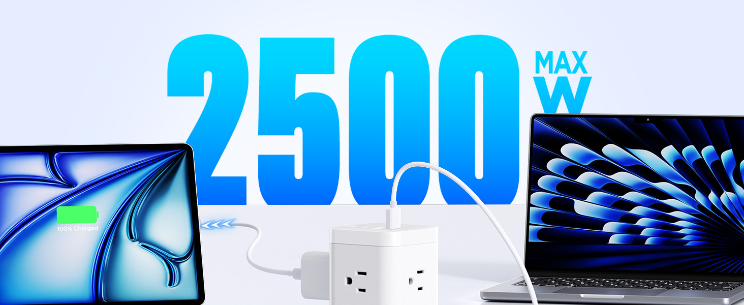 Power Strip Flat Plug