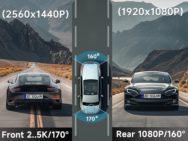 dashcam front and rear camera