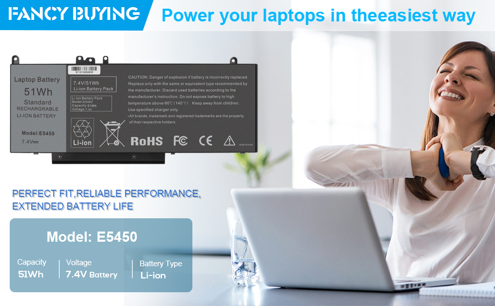  15.6 inch Dell Latitude E5450 E5550 Notebook battery