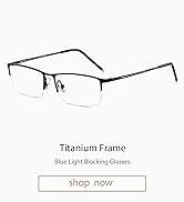 ANRRI Blue Light Glasses Mens Rectangle Semi Rim Glasses Computer Gaming glasses for men Lightwei...