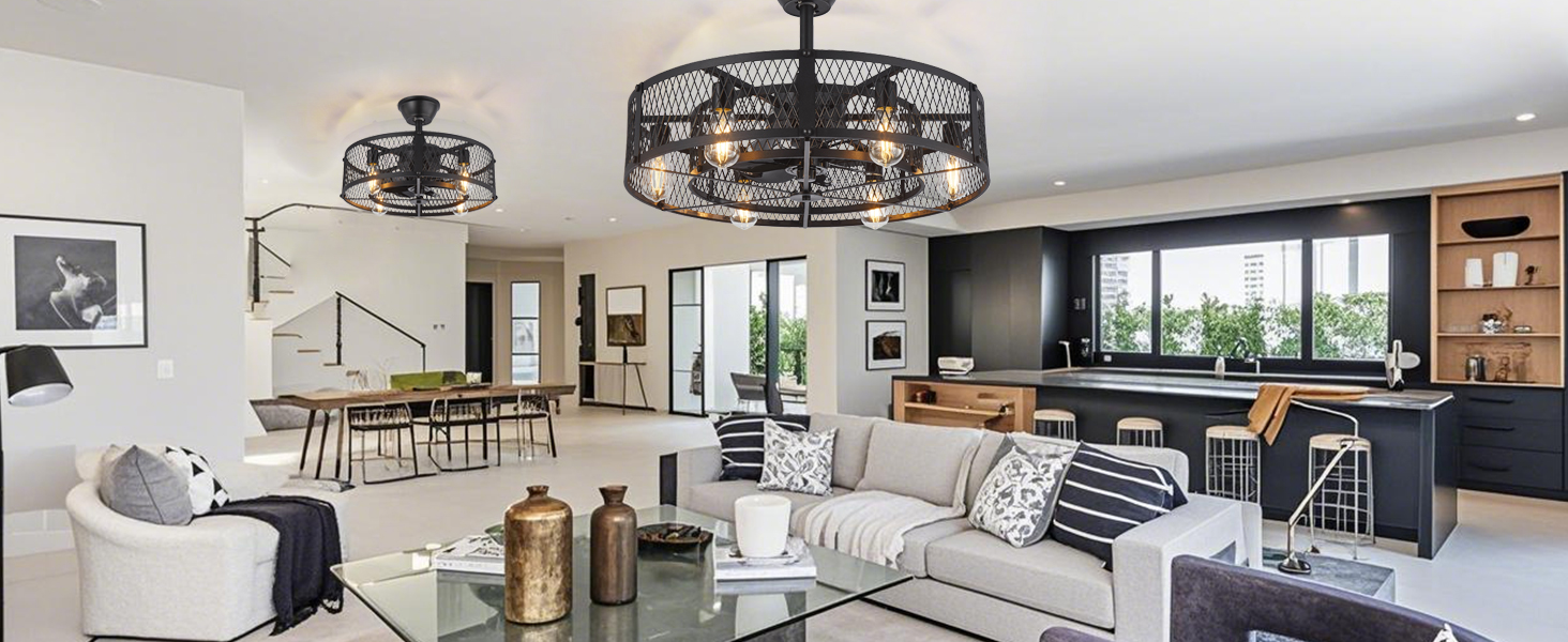 chandelier fans for living room