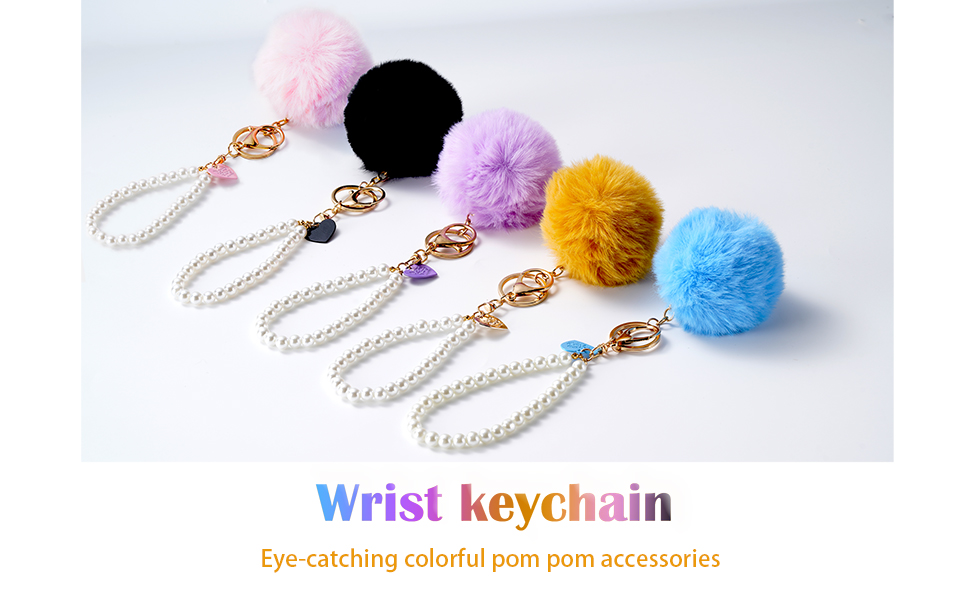 gummy bear Pom Pom Keychain