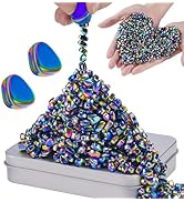 JUNYANG Magnetic Balls, Over 1000 Pcs Mini Magnetic Putty, with 2 Large Smooth Magnetic Beads, Fu...