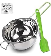 Stainless Steel Double Boiler with Silicone Spatula, Chocloate Metls Pot with Heat Resistant Hand...