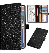 DMLuna Car Registration and Insurance Holder, Leather Vehicle Card Document Glove Box Organizer, ...