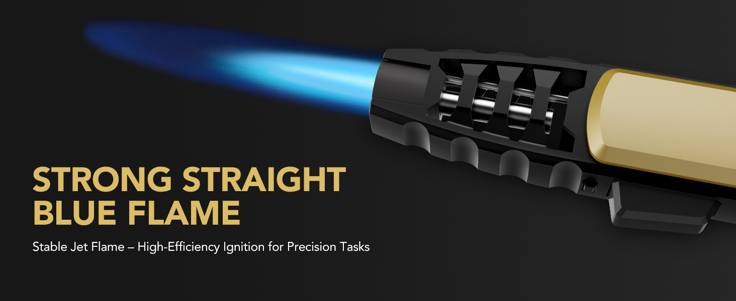 TBTeek Butane Torch Lighter - Adjustable Jet Flame Lighter, Refillable Bright Fire Blow Torch