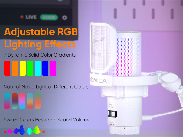 RGB Condenser Microphone for Streaming