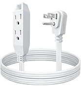 6 Feet 3 Outlets Extension Cord, ETL Listed 16/3 SPT-3, 13 Amp 125V 1625 W, 3 Prong Grounded Mult...