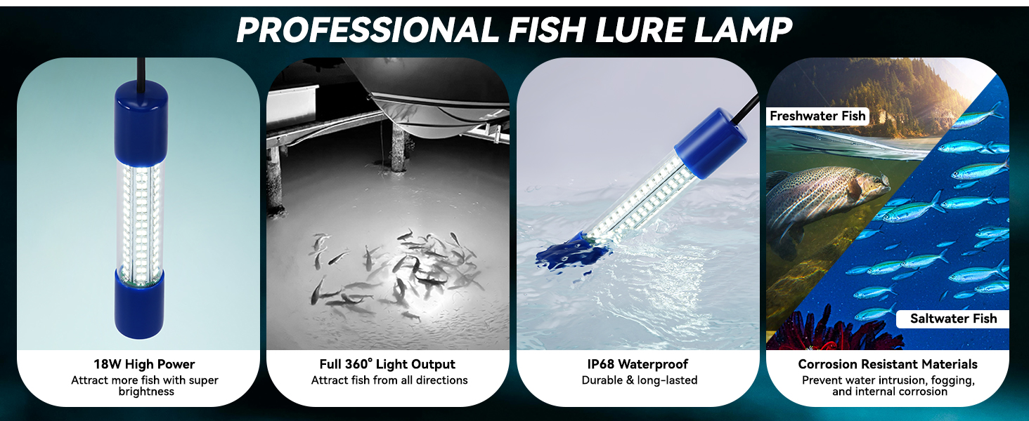 18W fish lure lamp