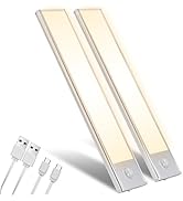 EVERDOSS Under Cabinet Lights Motion Sensor Light Indoor,30 LED Under Cabinet Lighting,Wireless U...